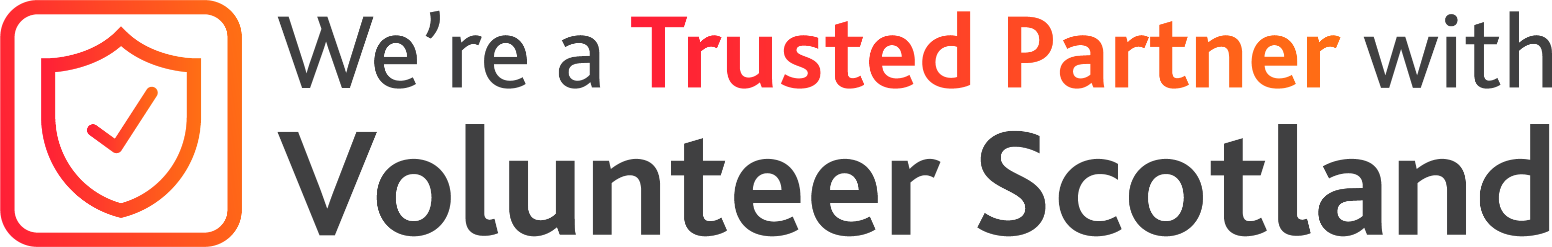 Volunteer Scotland Trusted partner logo with an approved shield and their name